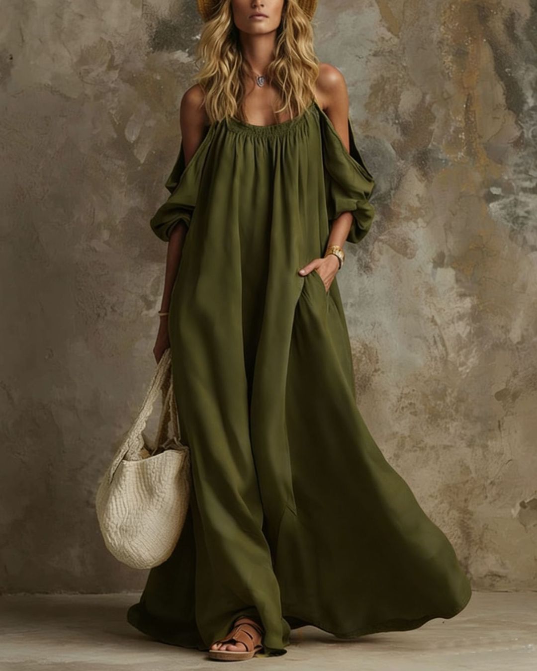 Willluxe® Resort Spaghetti Strap Swing Maxi Dress