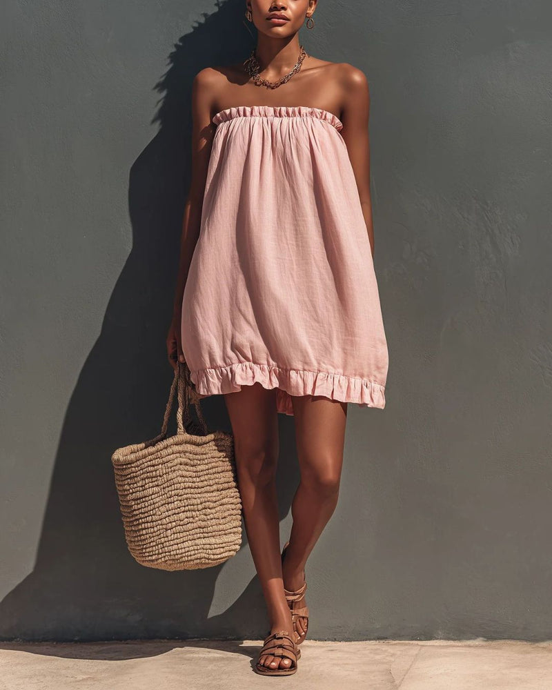 Willluxe® Strapless Ruched Toni Mini Dress