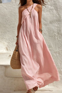 Willluxe® One-Shoulder Twist Ruched Loose Dress