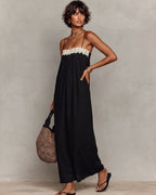 Willluxe® Lace Patchwork Casual Cami Maxi Dress