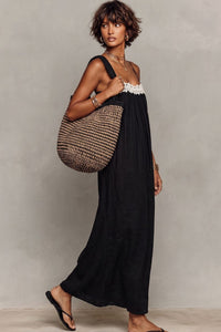 Willluxe® Lace Patchwork Casual Cami Maxi Dress