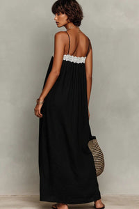 Willluxe® Lace Patchwork Casual Cami Maxi Dress