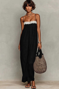 Willluxe® Lace Patchwork Casual Cami Maxi Dress