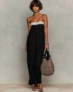 Willluxe® Lace Patchwork Casual Cami Maxi Dress