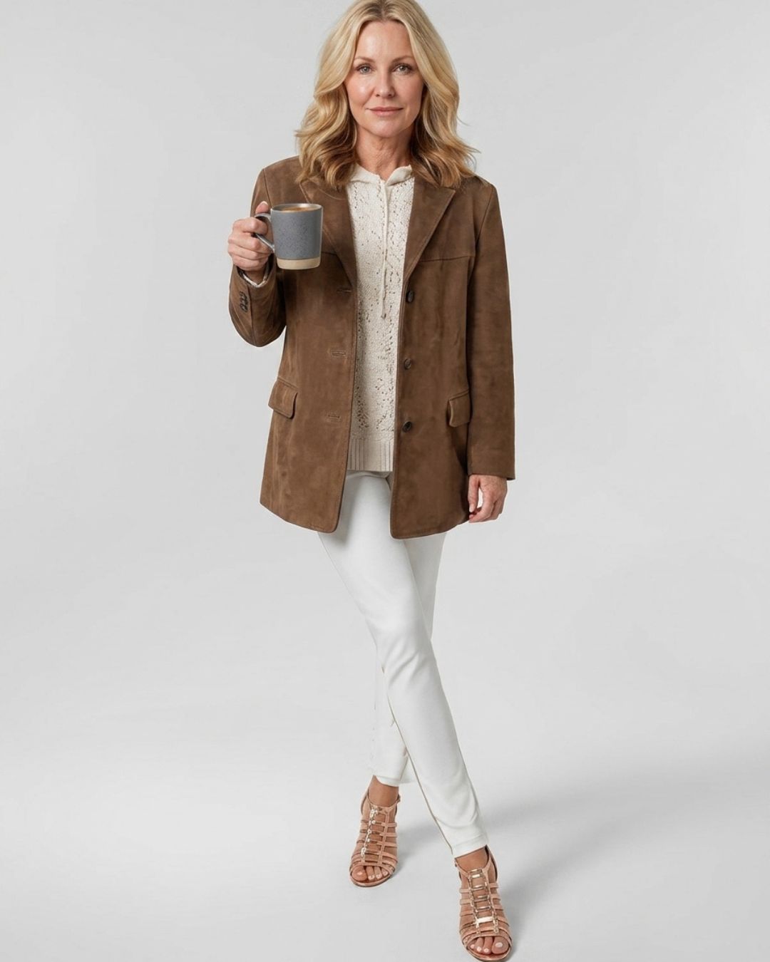 Willluxe® Vintage Relaxed Fit Pocket Blazer