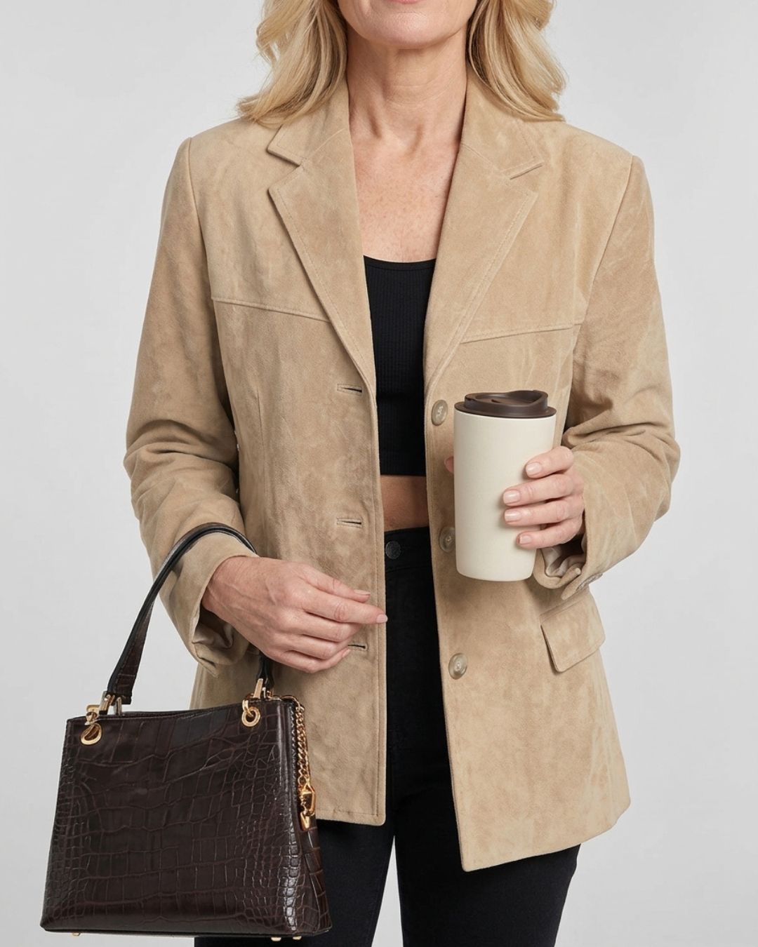 Willluxe® Vintage Relaxed Fit Pocket Blazer
