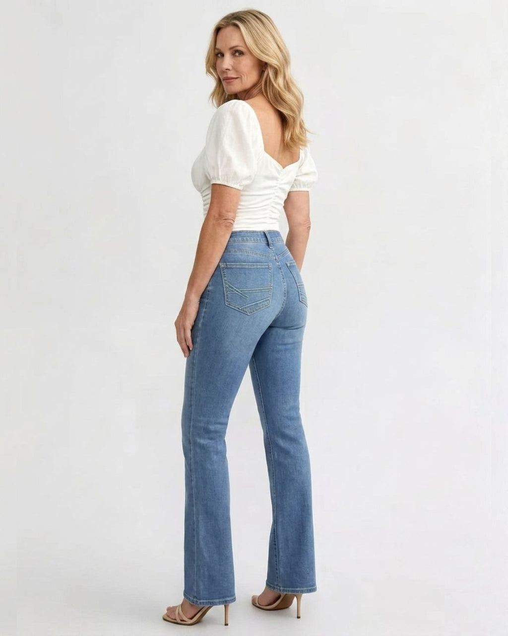 Willluxe® Stretch Slim Fit Kick Flare Jeans