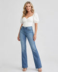 Willluxe® Stretch Slim Fit Kick Flare Jeans