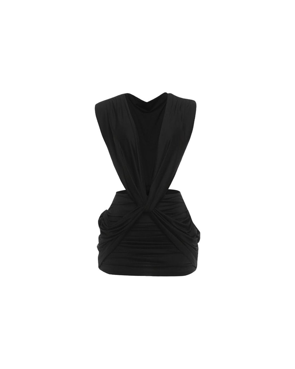 Willluxe® Ruched Crisscross Twist Slim-Fit Dress