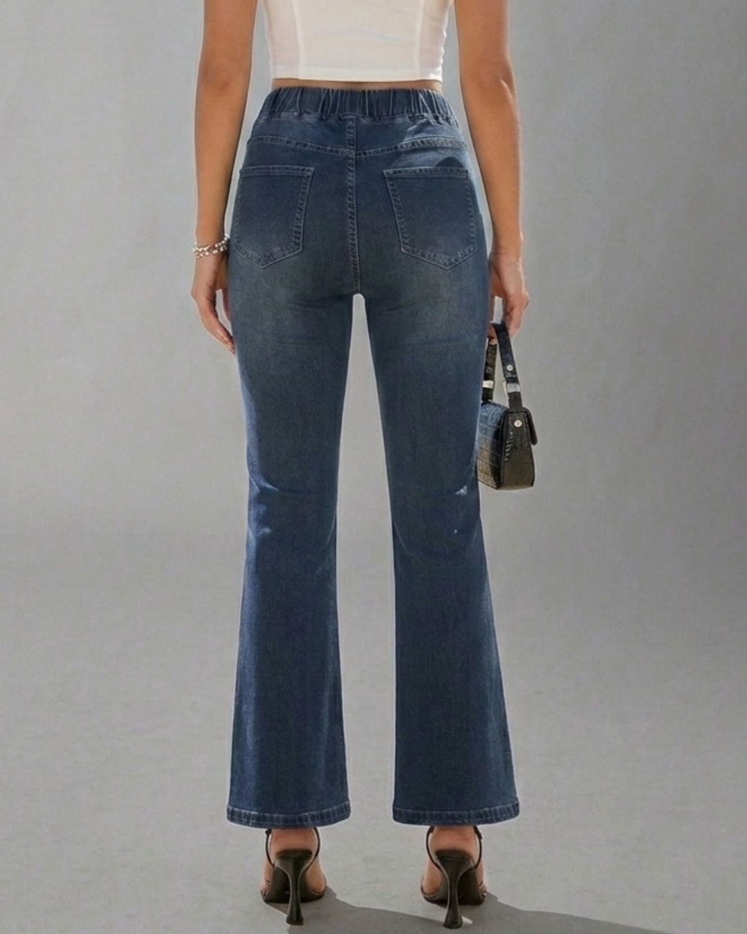 Willluxe® High Stretch Pull-On Slim Flare Jeans