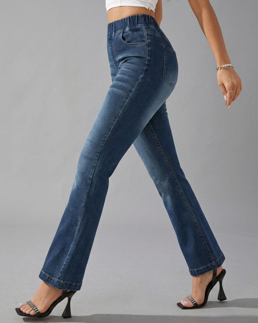 Willluxe® High Stretch Pull-On Slim Flare Jeans