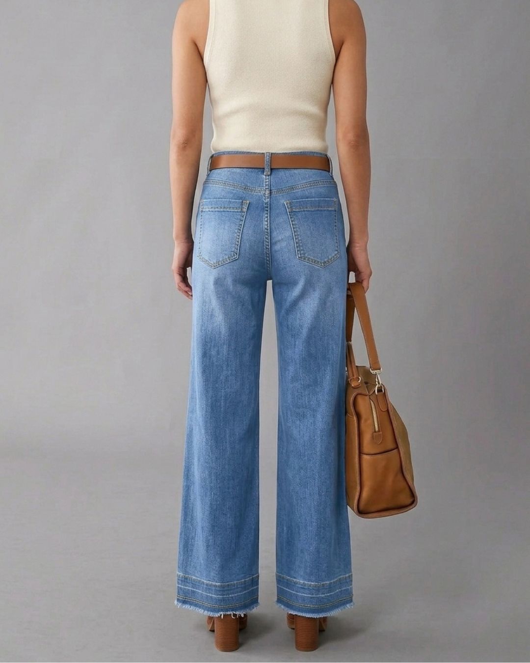 Willluxe® High-Waisted Relaxed Straight Jeans