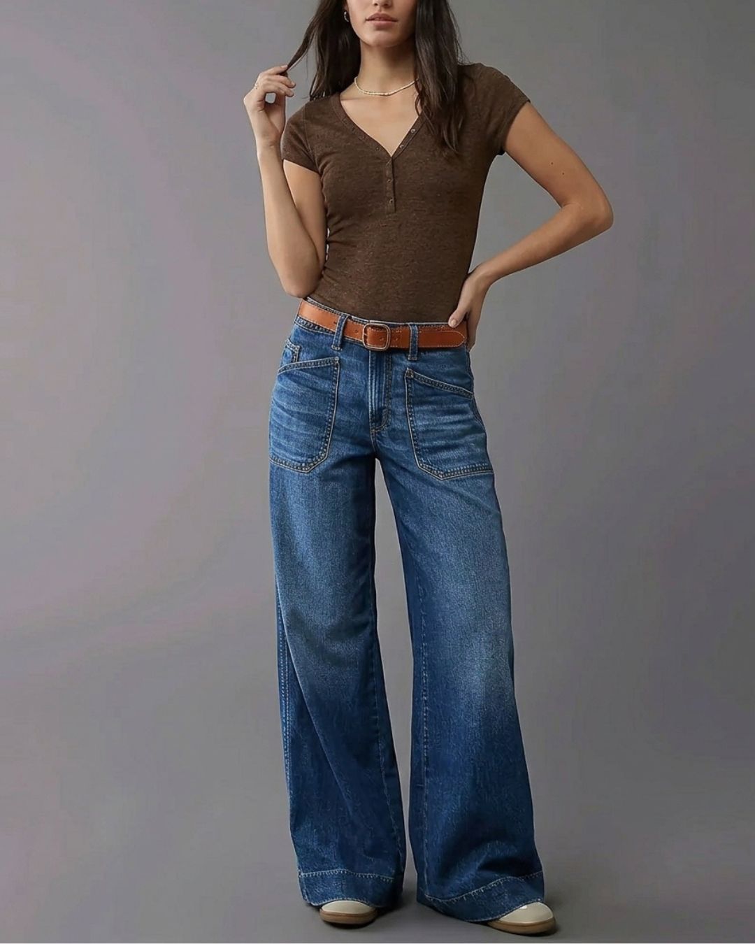 Willluxe® Casual Wide-Leg Straight Jeans