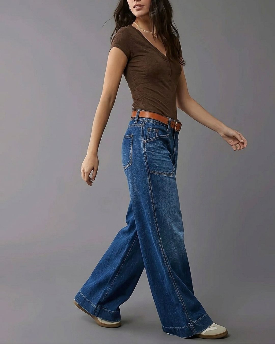 Willluxe® Casual Wide-Leg Straight Jeans