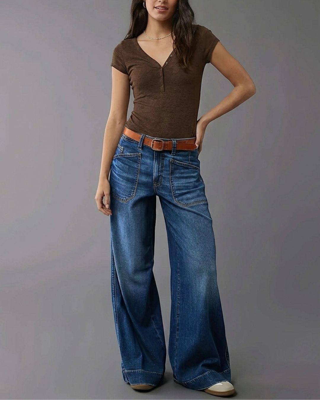 Willluxe® Casual Wide-Leg Straight Jeans