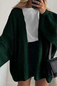 Willluxe® Oversized Lantern Sleeve Knit Cardigan Sweater