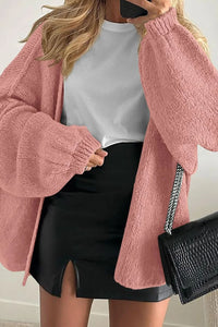 Willluxe® Oversized Lantern Sleeve Knit Cardigan Sweater