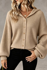 Willluxe® Hooded Corduroy Button-Up Jacket