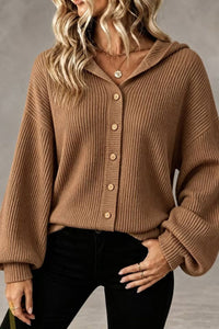 Willluxe® Hooded Corduroy Button-Up Jacket