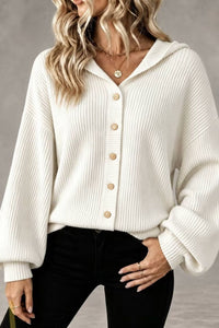 Willluxe® Hooded Corduroy Button-Up Jacket
