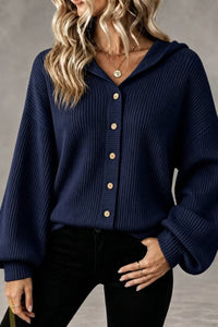Willluxe® Hooded Corduroy Button-Up Jacket