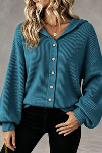 Willluxe® Hooded Corduroy Button-Up Jacket