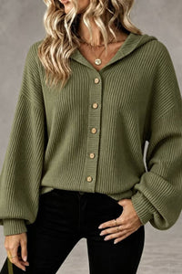 Willluxe® Hooded Corduroy Button-Up Jacket