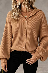 Willluxe® Hooded Corduroy Button-Up Jacket
