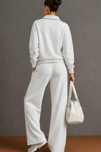 Willluxe® Half-Zip Sweatshirt & Pants Set
