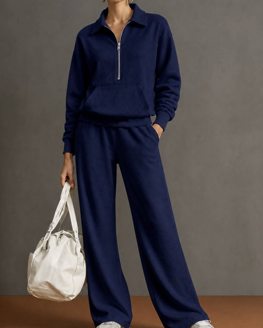 Willluxe® Half-Zip Sweatshirt & Pants Set