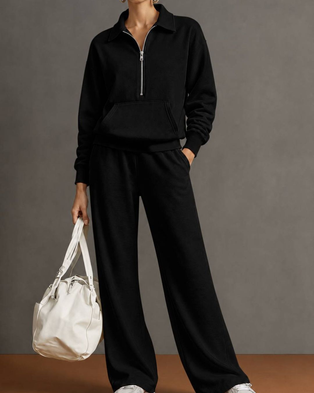 Willluxe® Half-Zip Sweatshirt & Pants Set
