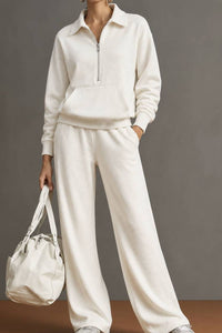Willluxe® Half-Zip Sweatshirt & Pants Set