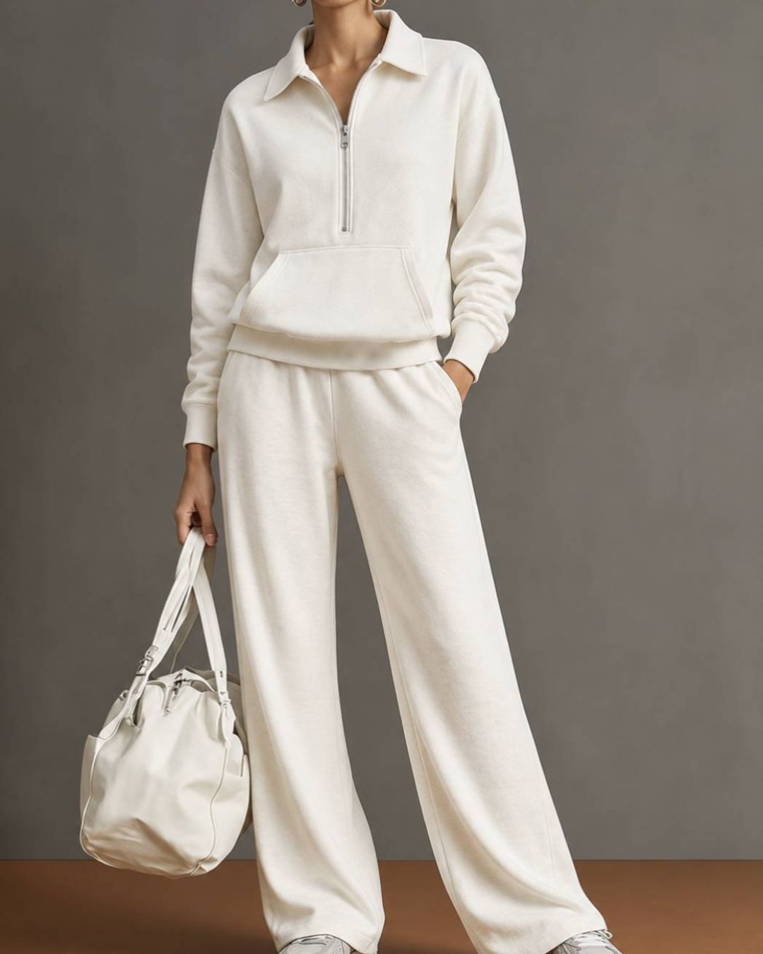 Willluxe® Half-Zip Sweatshirt & Pants Set