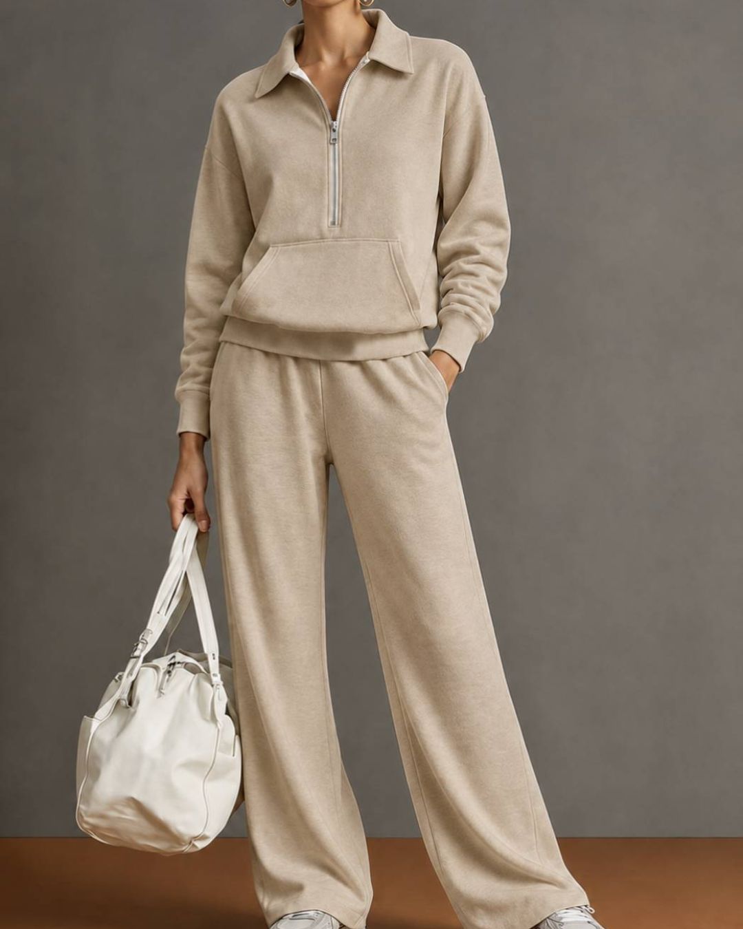 Willluxe® Half-Zip Sweatshirt & Pants Set