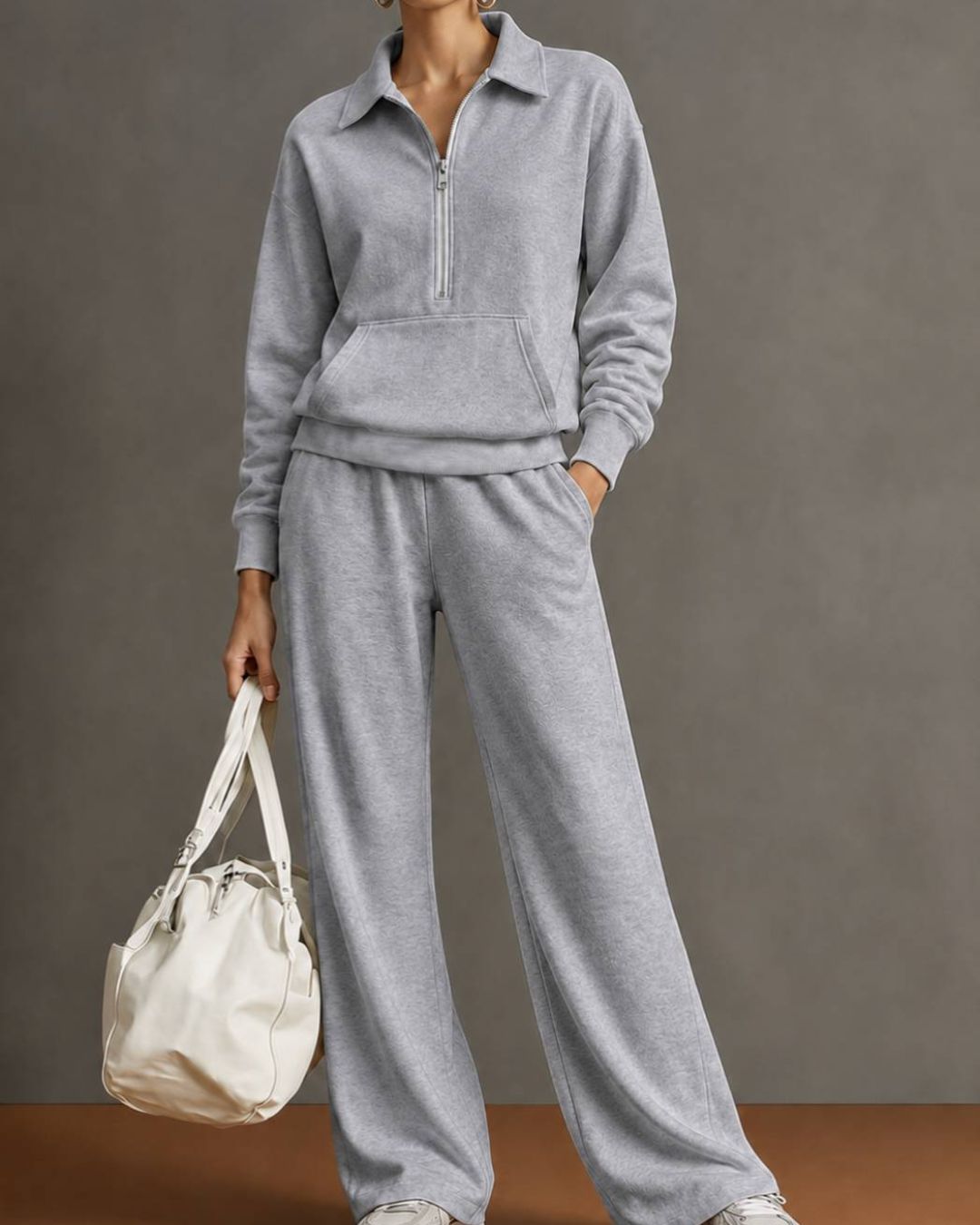 Willluxe® Half-Zip Sweatshirt & Pants Set