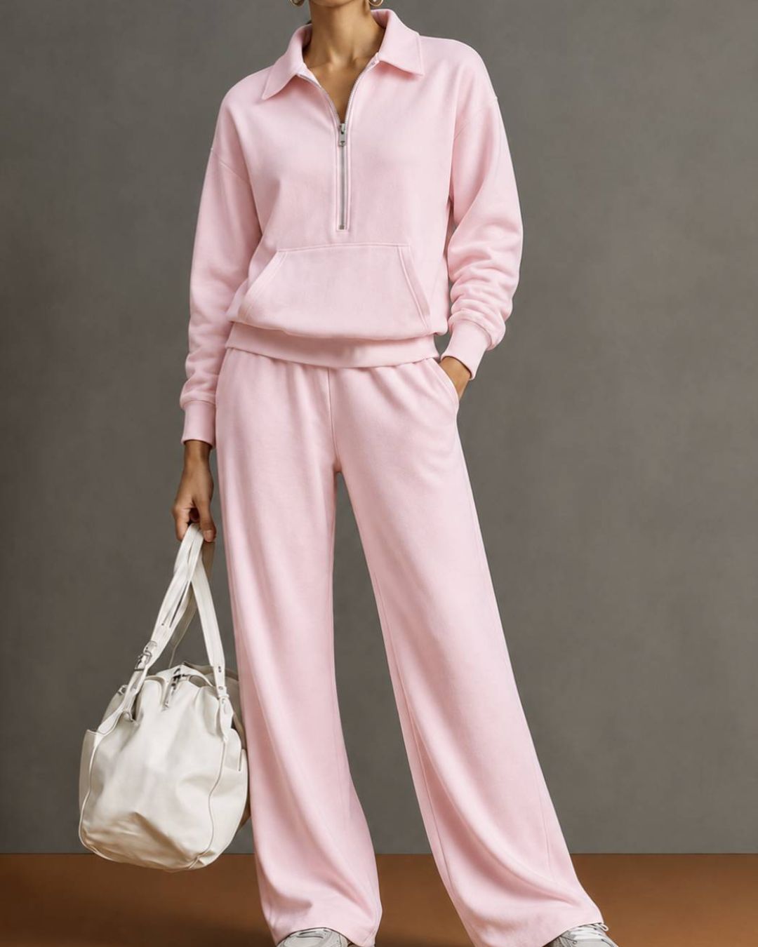 Willluxe® Half-Zip Sweatshirt & Pants Set