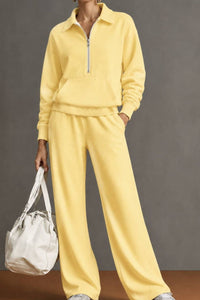 Willluxe® Half-Zip Sweatshirt & Pants Set