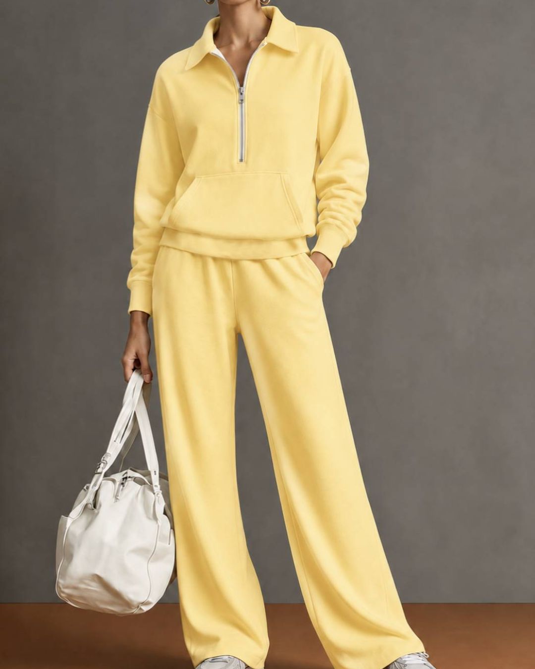 Willluxe® Half-Zip Sweatshirt & Pants Set