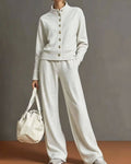 Willluxe® Button Cardigan & Wide-Leg Sweatpants Set
