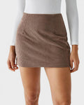 Willluxe® Classic High-Waisted Corduroy A-Line Mini Skirt