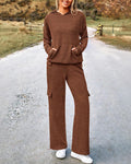 Willluxe® Casual 2-Piece Cargo Sweatsuit Set Hoodie and Pants