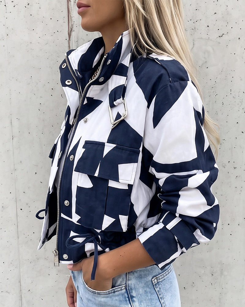 Willluxe® Urban Edge Cropped Utility Jacket