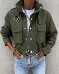 Willluxe® Urban Edge Cropped Utility Jacket