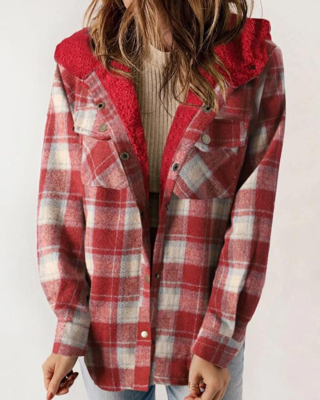 Willluxe® Fuzzy Hooded Pockets Jacket