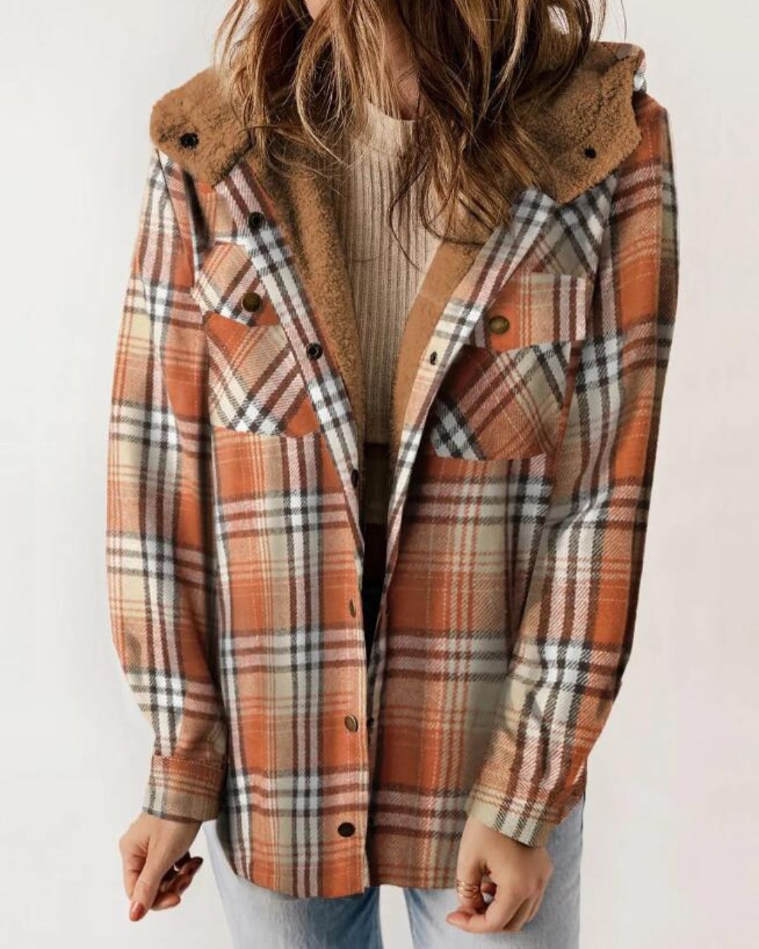 Willluxe® Fuzzy Hooded Pockets Jacket