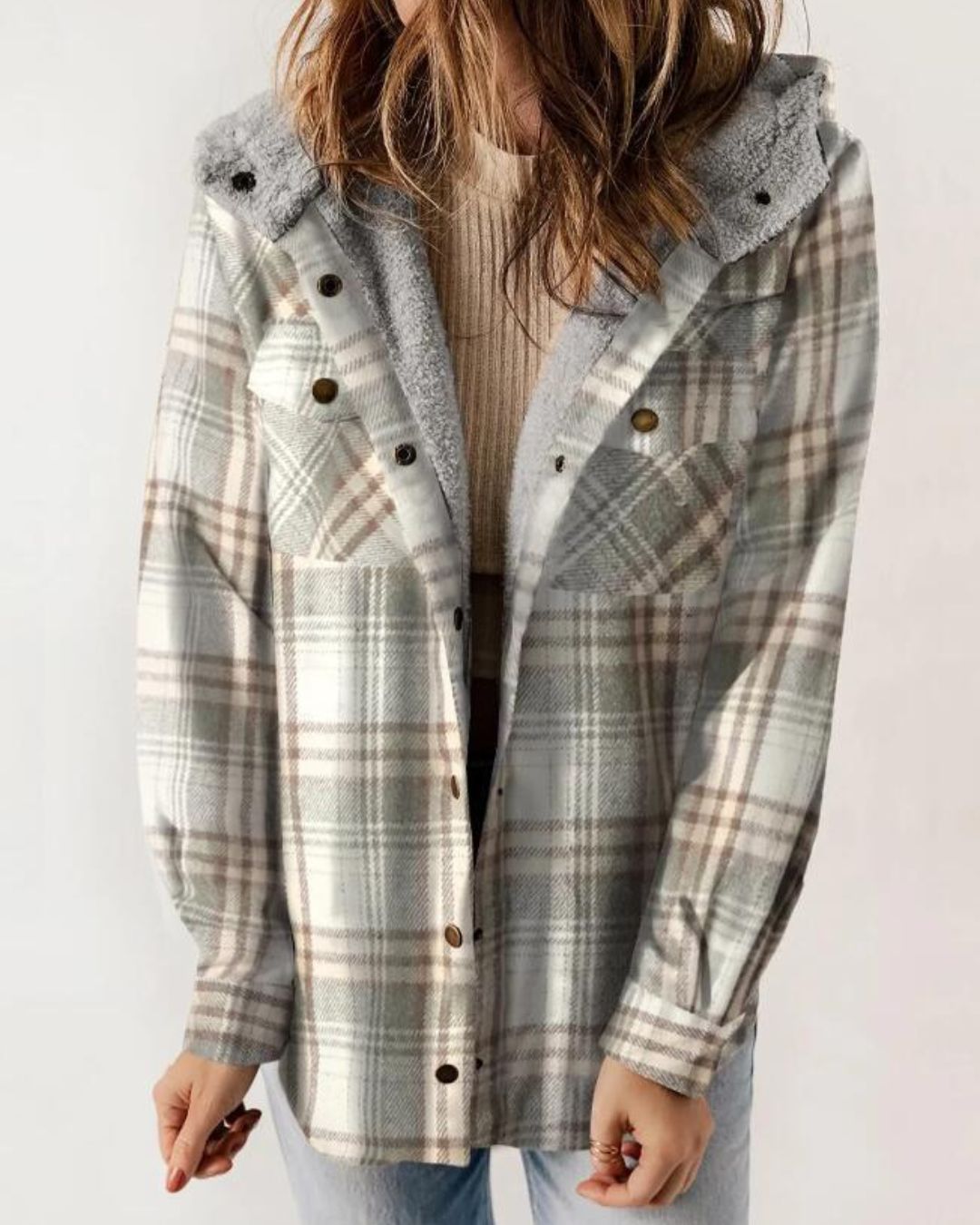Willluxe® Fuzzy Hooded Pockets Jacket
