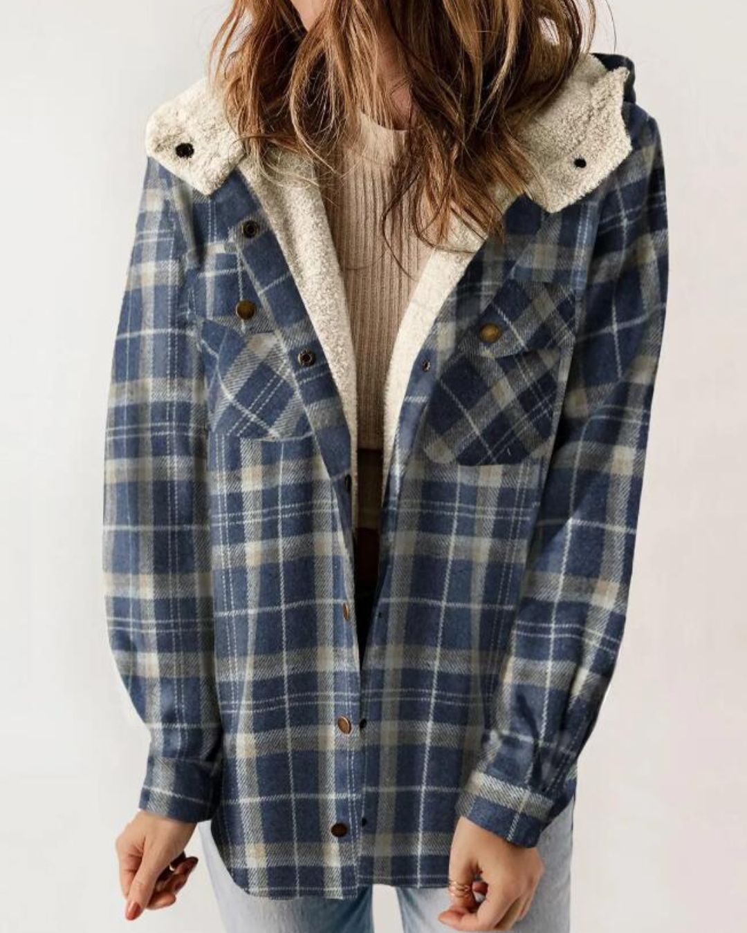 Willluxe® Fuzzy Hooded Pockets Jacket