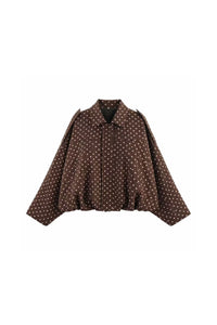 Willluxe® Batwing Sleeve Faux Suede Bomber Jacket