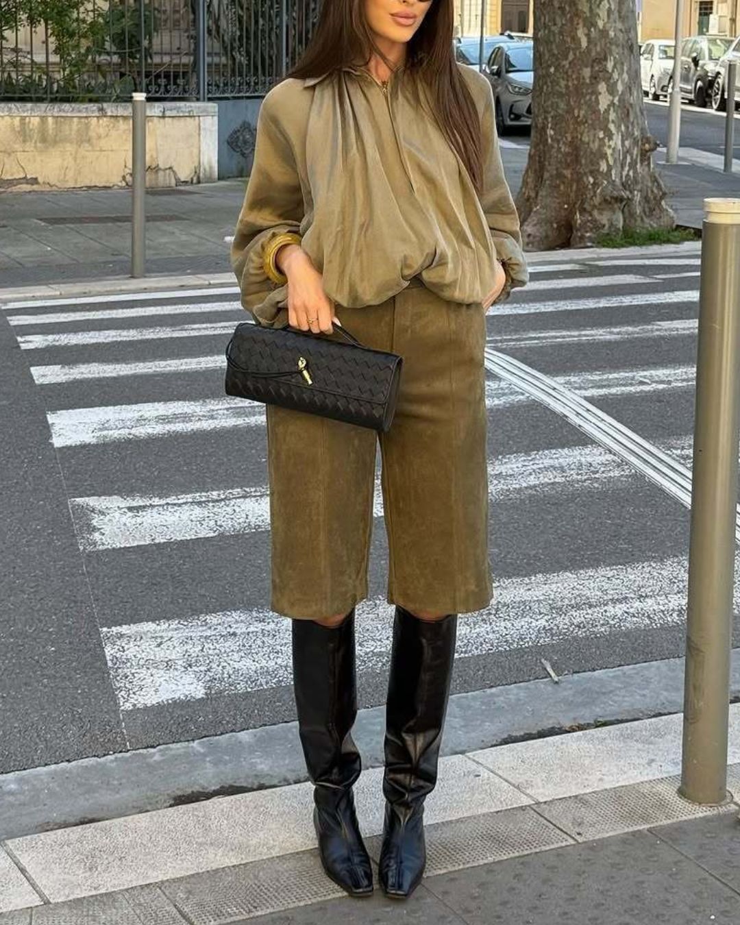 Willluxe® Oversized Batwing Sleeve Bomber Jacket