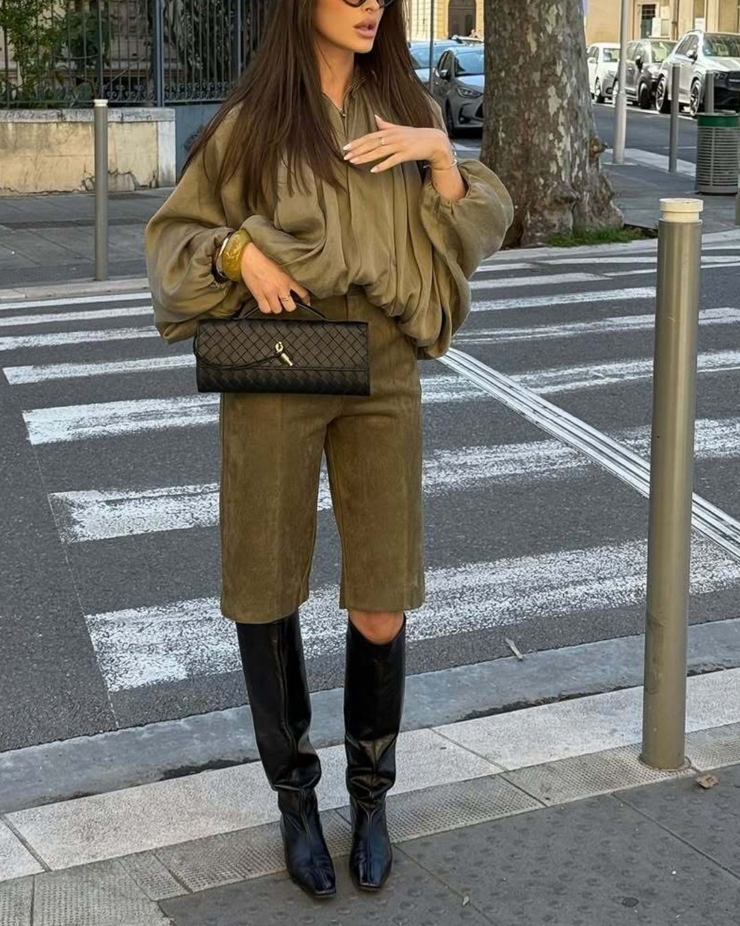 Willluxe® Oversized Batwing Sleeve Bomber Jacket
